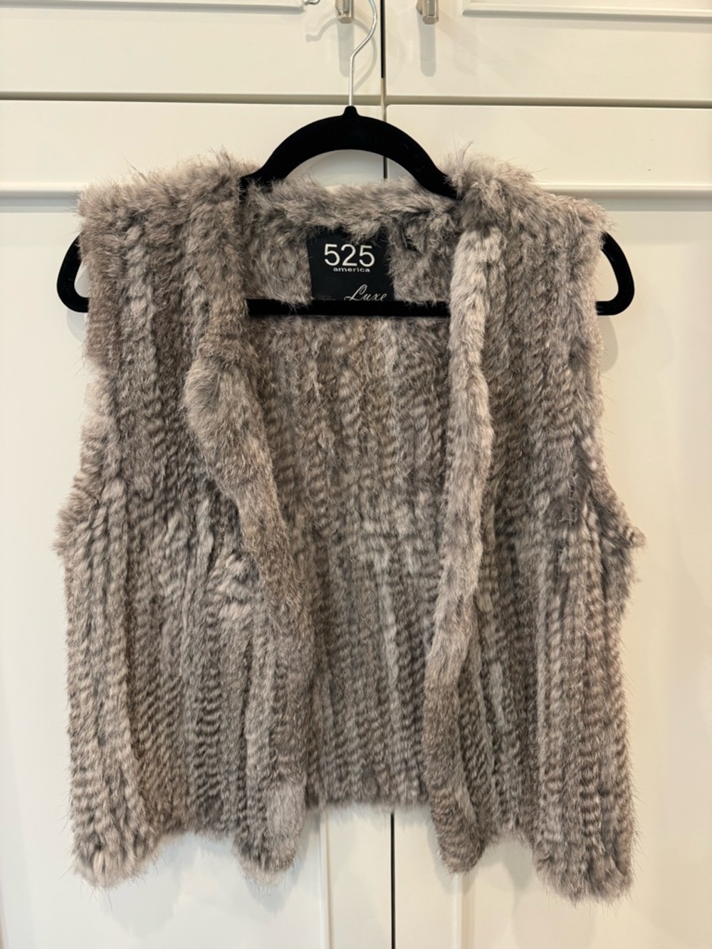 525 America gray rabbit Fur Vest